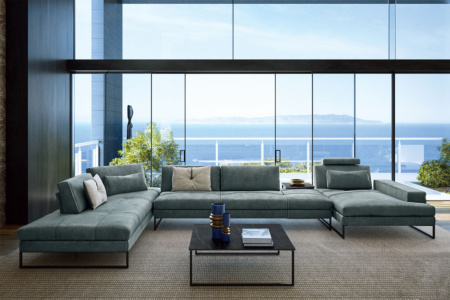 Sunset J-Shape Sectional Sofa