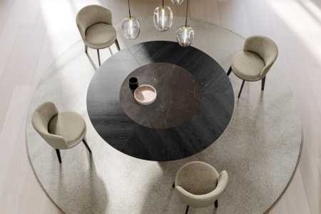 Teo Wood-Ceramic Dining Table