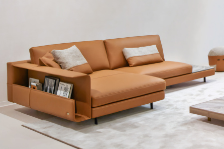Vincent Sectional Sofa with Chaise and Table