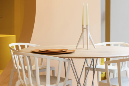 Viscount of Wood Round Kitchen Table