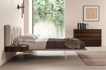 Wing Bed with Single Nightstand