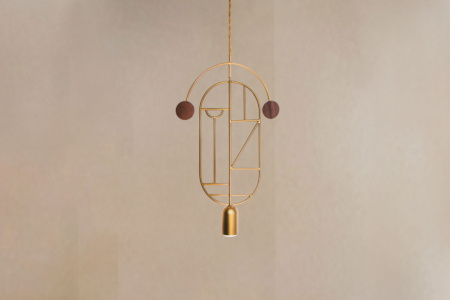 Wooden Dots Pendant Light