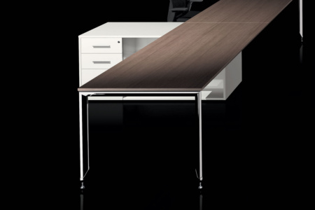 Yo Office Double Desk with Credenza