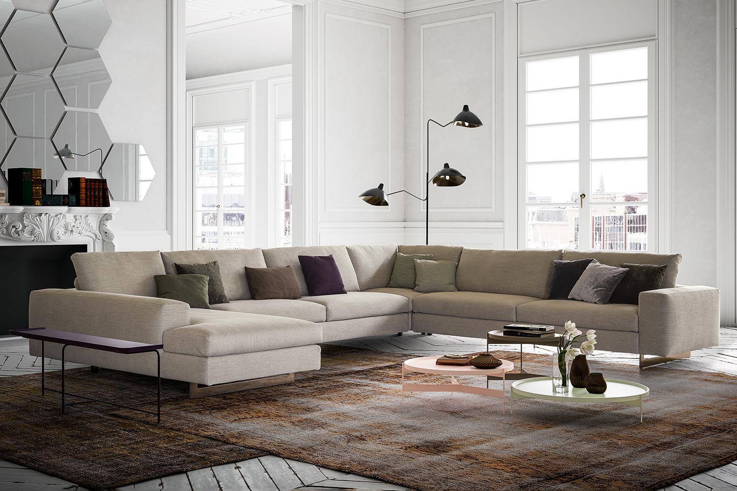 Duo J-Shape Sectional Sofa