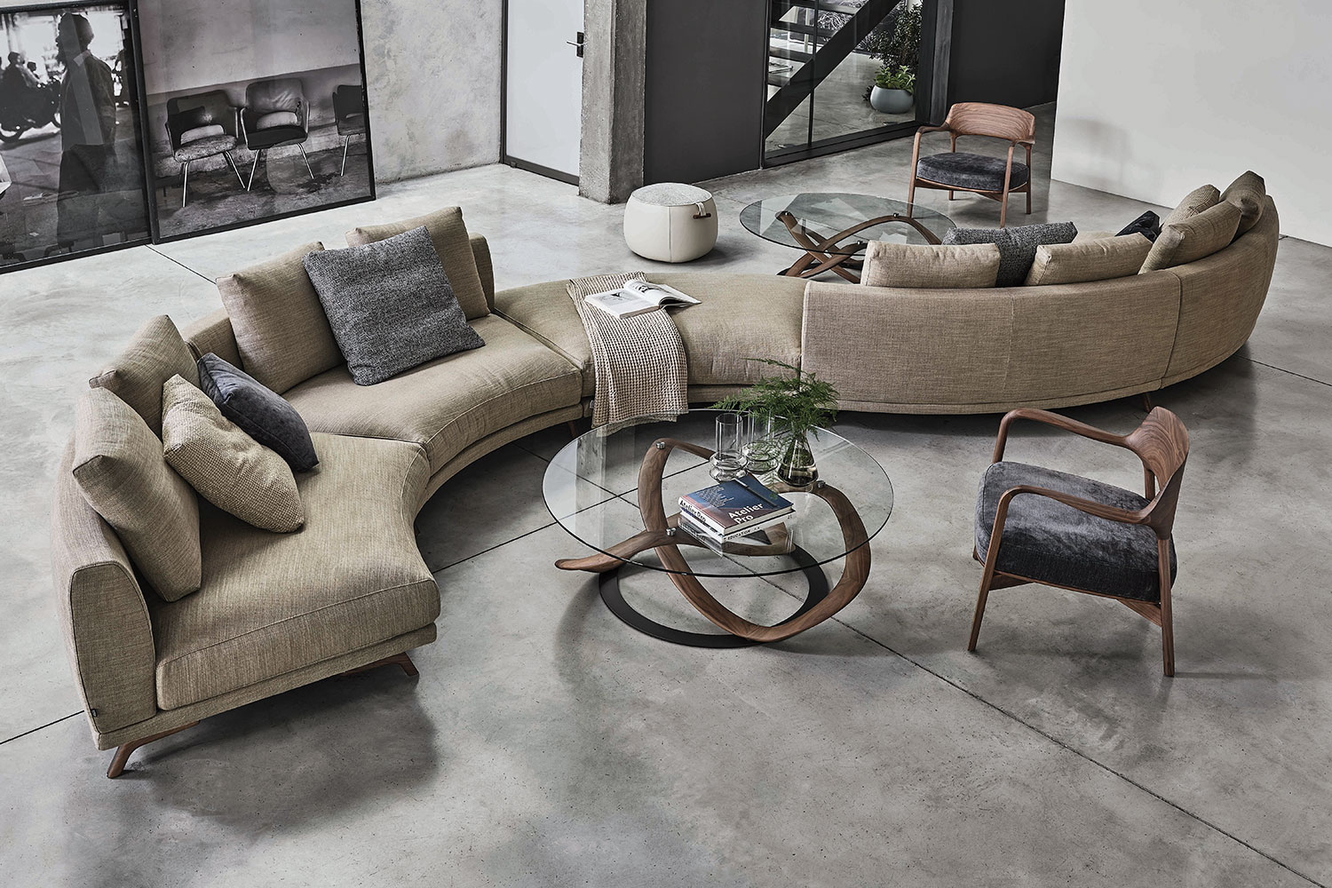 Etienne Double Sided Curved Sectional Sofa