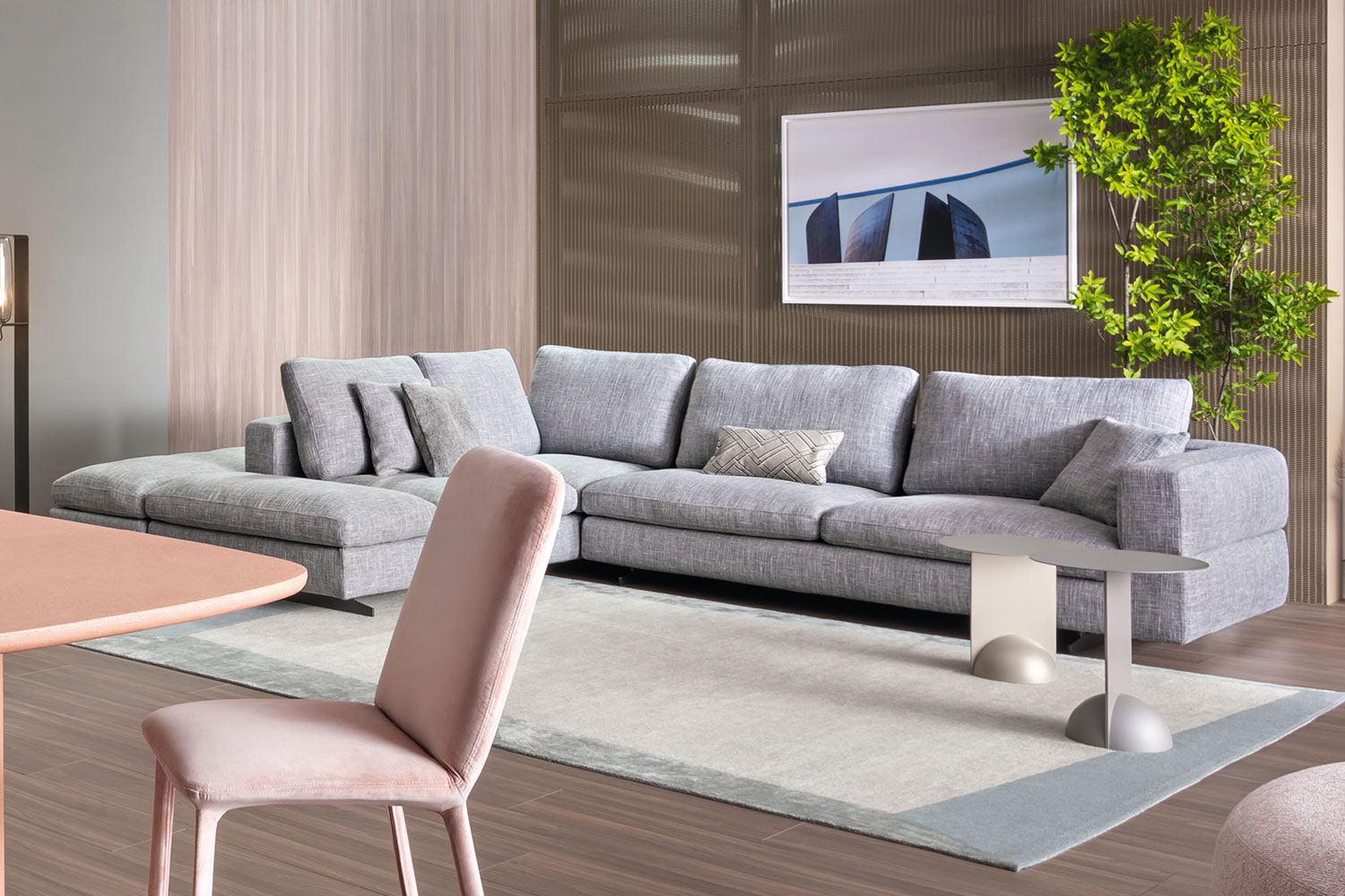 Ever More Corner Sectional Sofa with Peninsula
