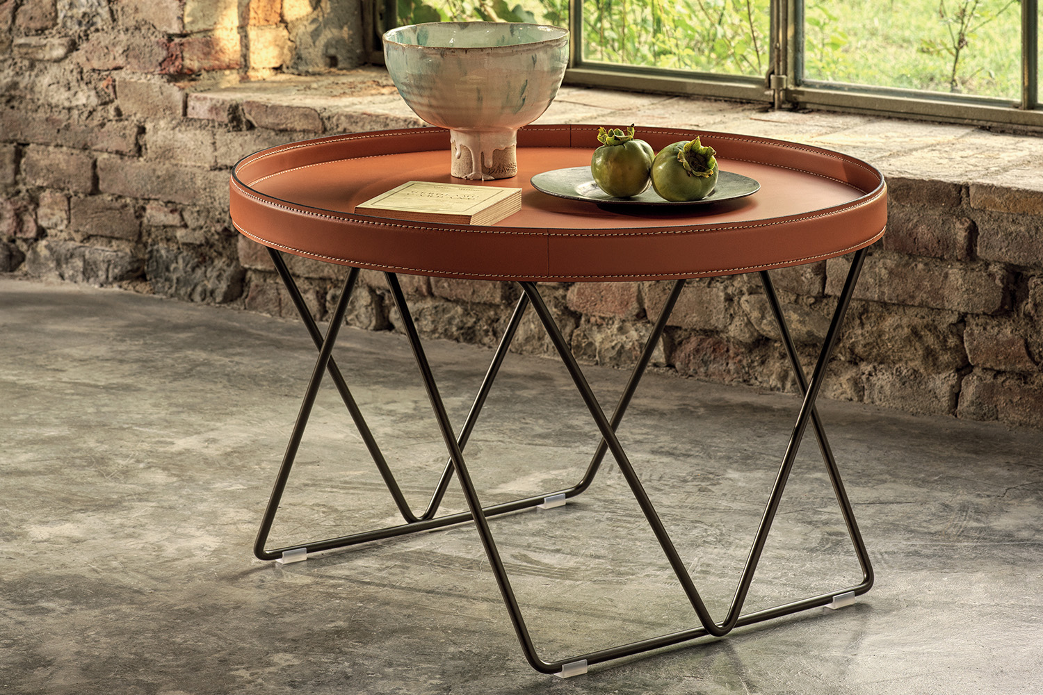 Flexus Leather End Table