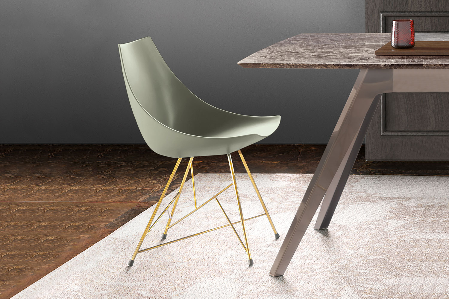 Gamma Dining Chair with Star Base