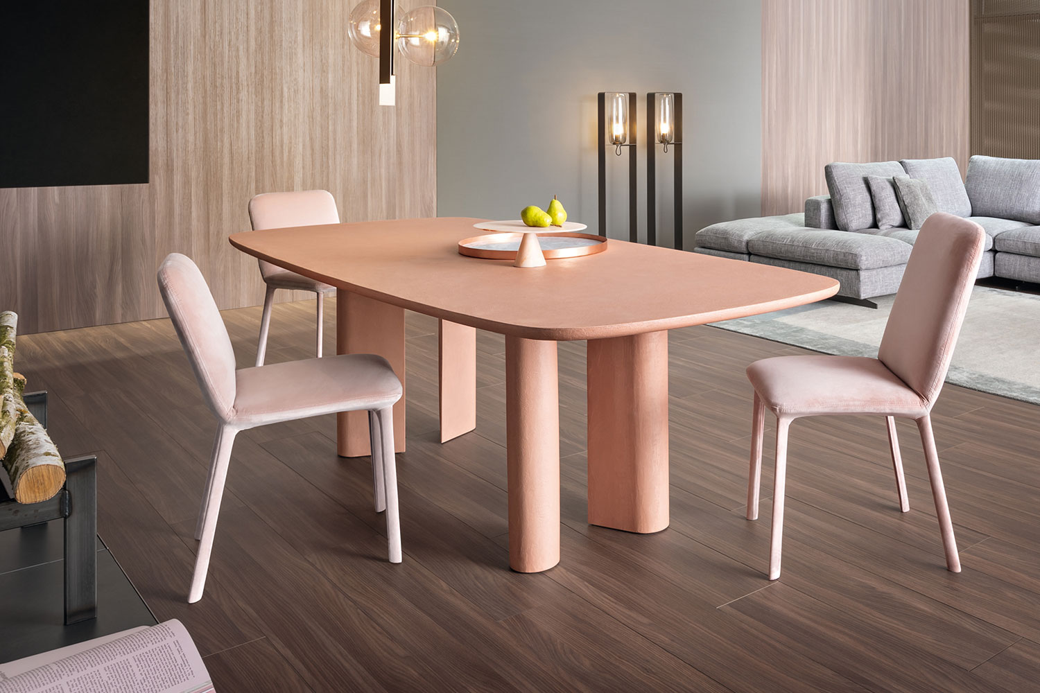 Geometric Clay Dining Table