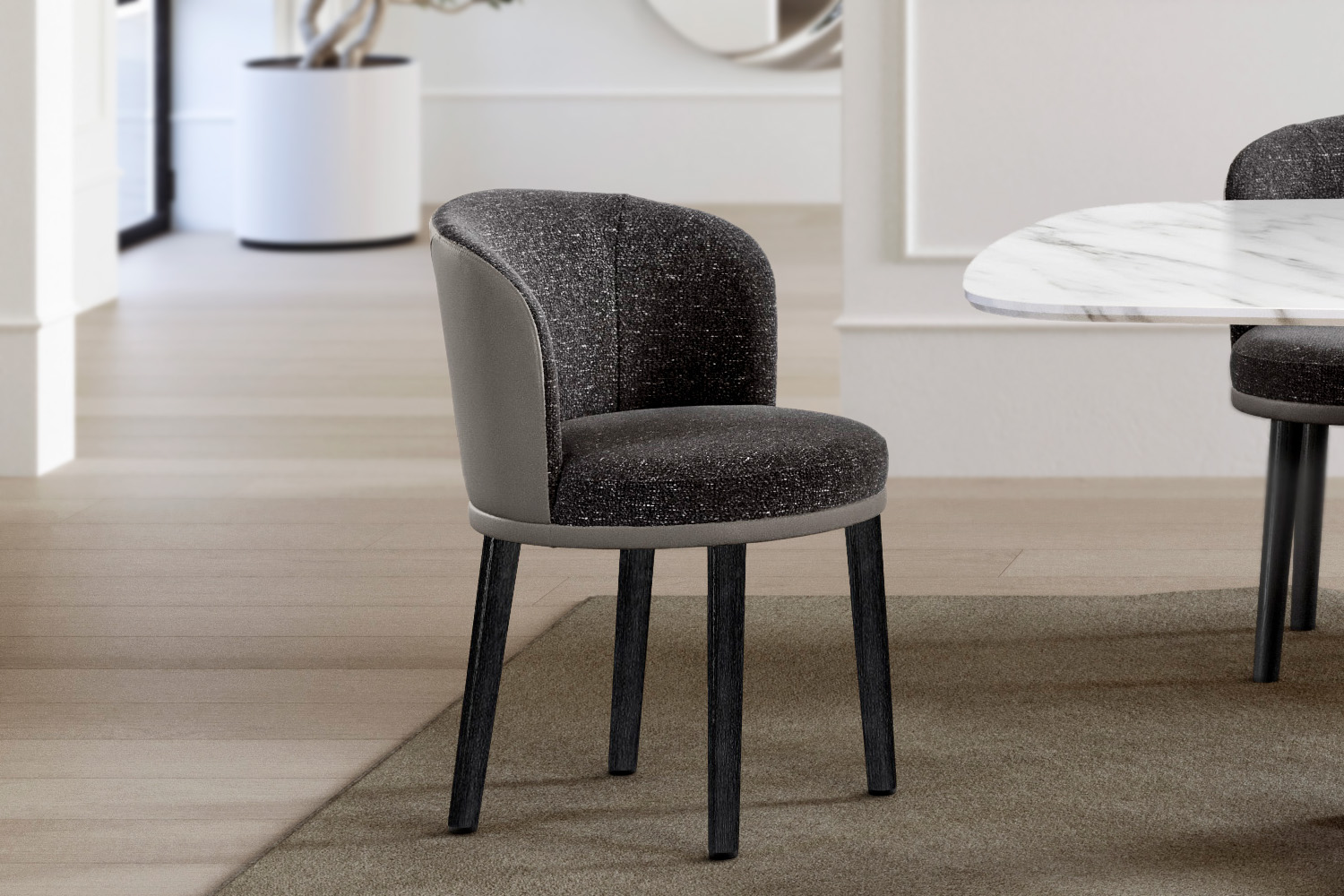 Ginger Wood Bicolor Dining Chair