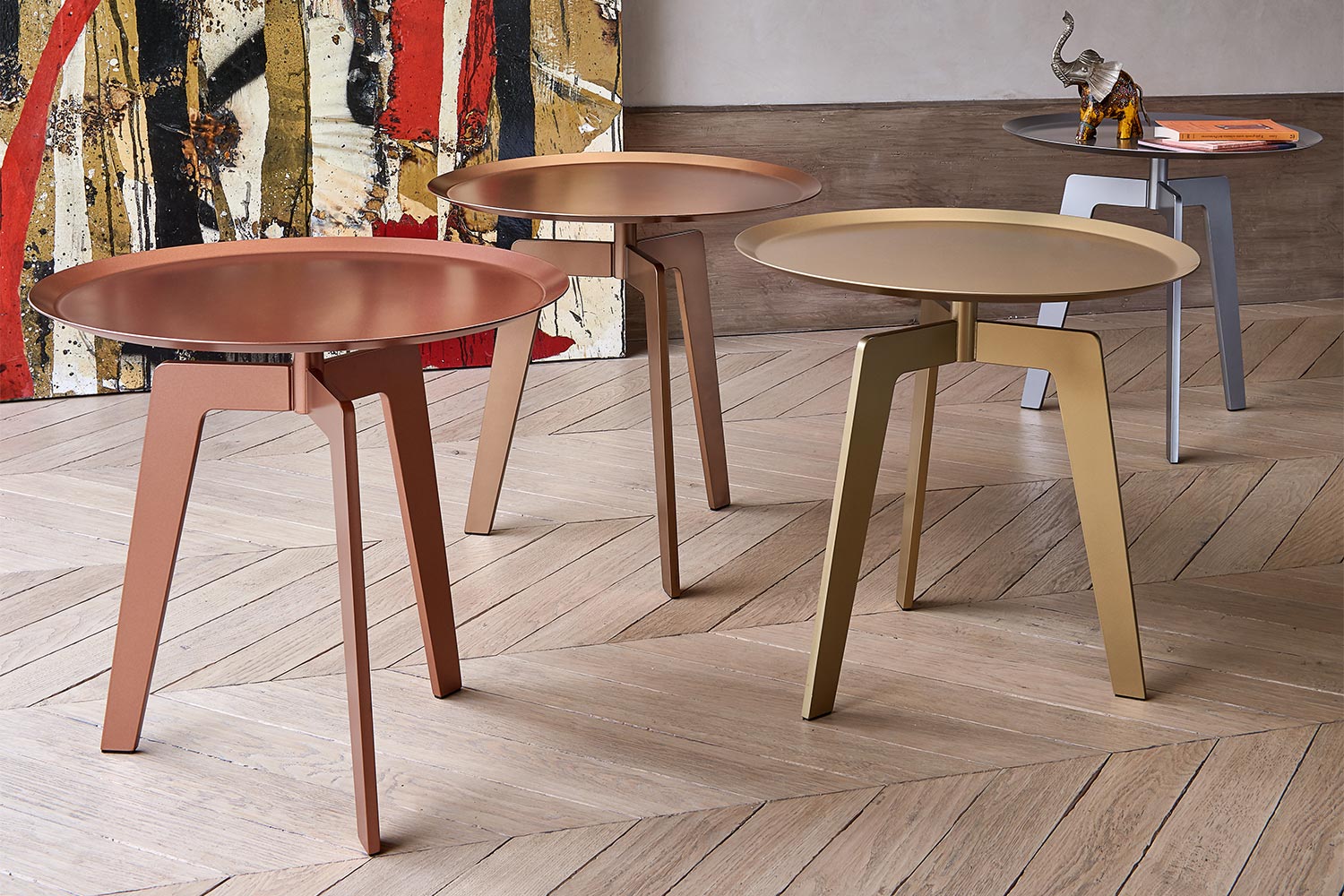 Lotus Metal End Table