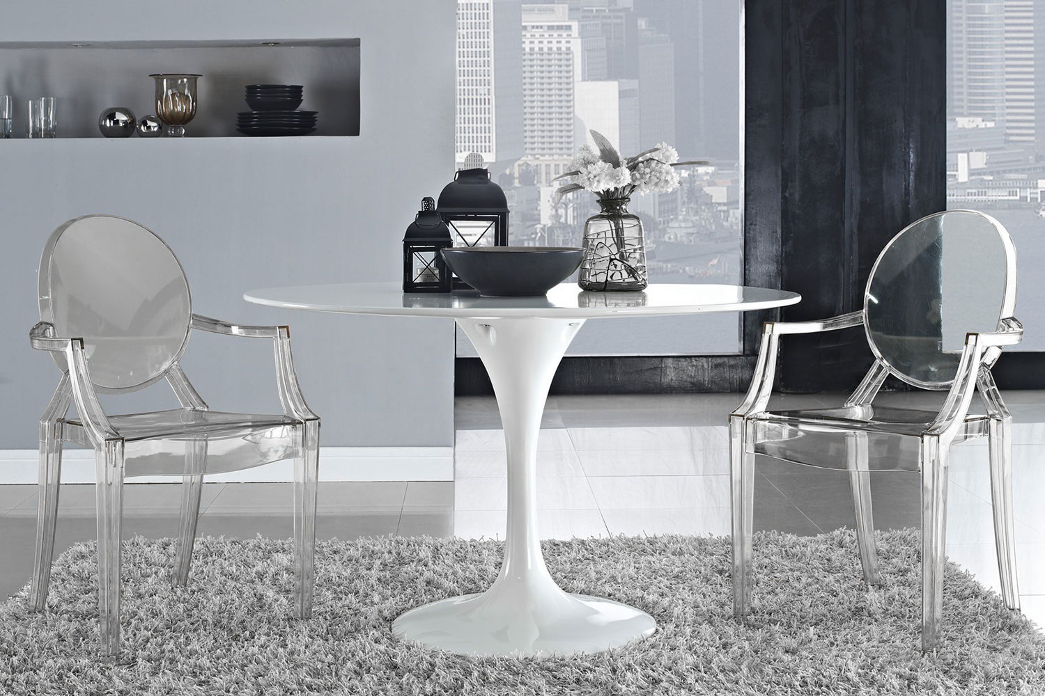Louis Ghost Dining Chair (Set of 2) Quickship
