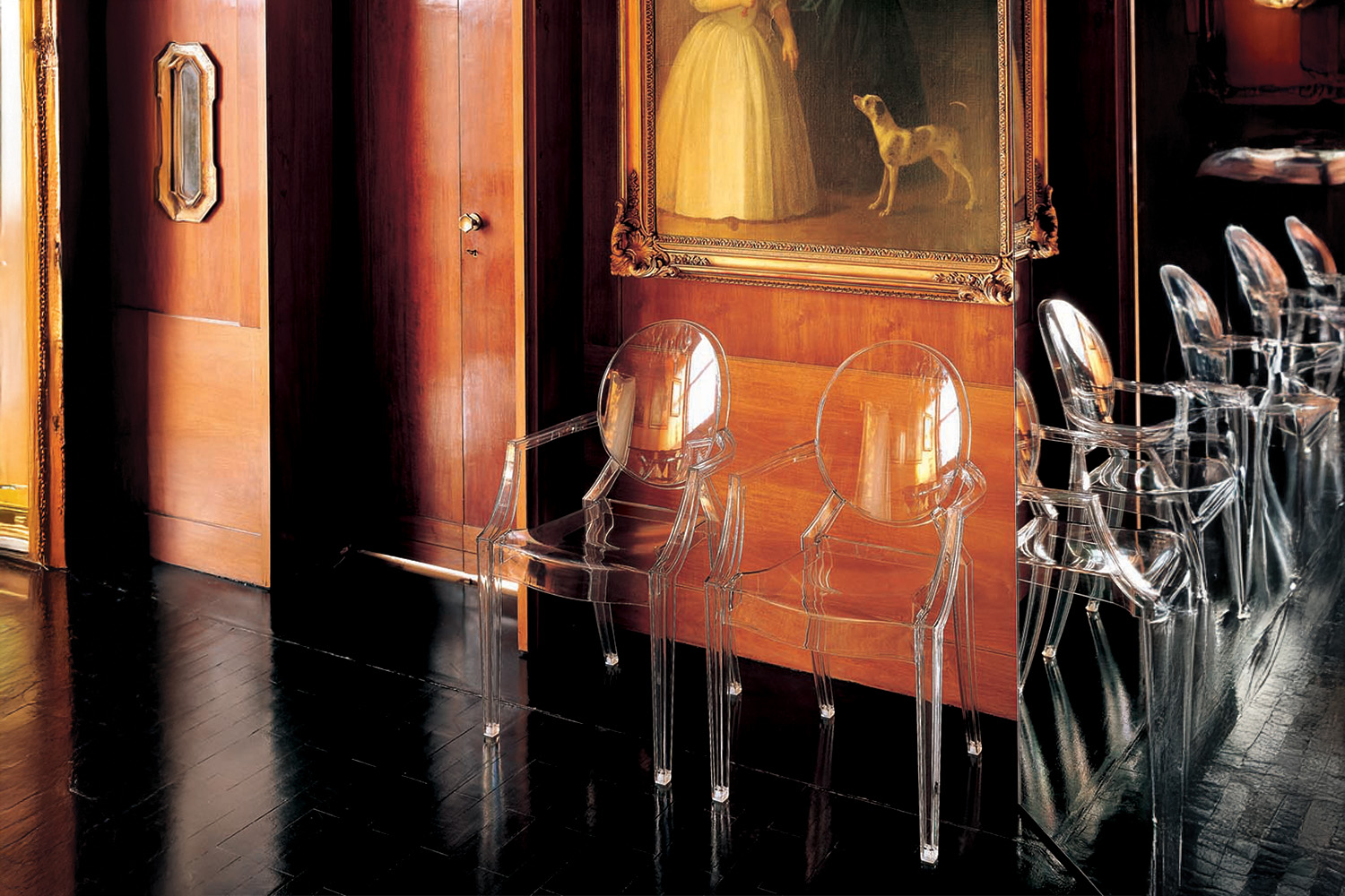 Louis Ghost Fire-Resistant Dining Chair (Set of 4)