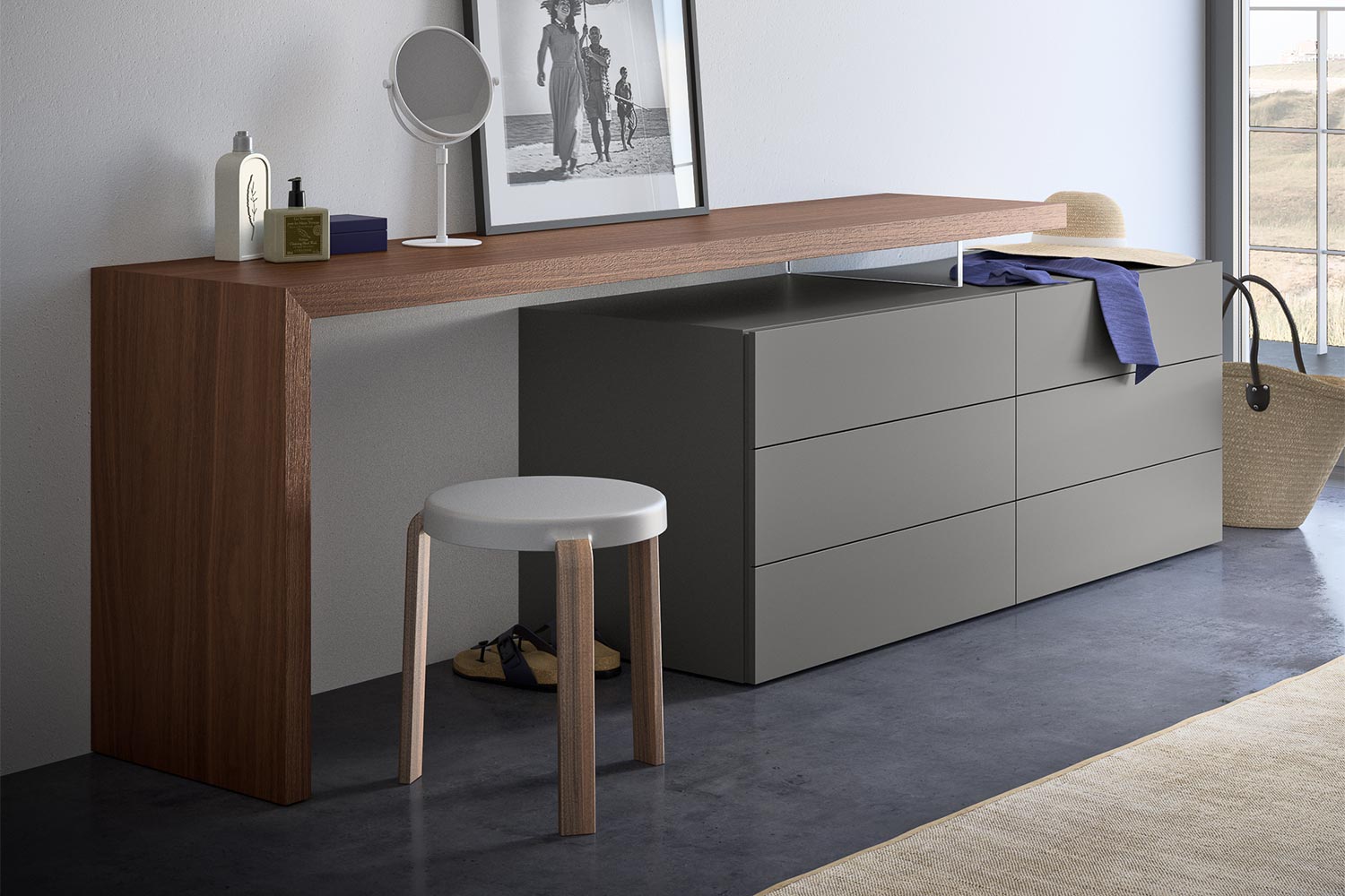 People Dresser with Domino Desk