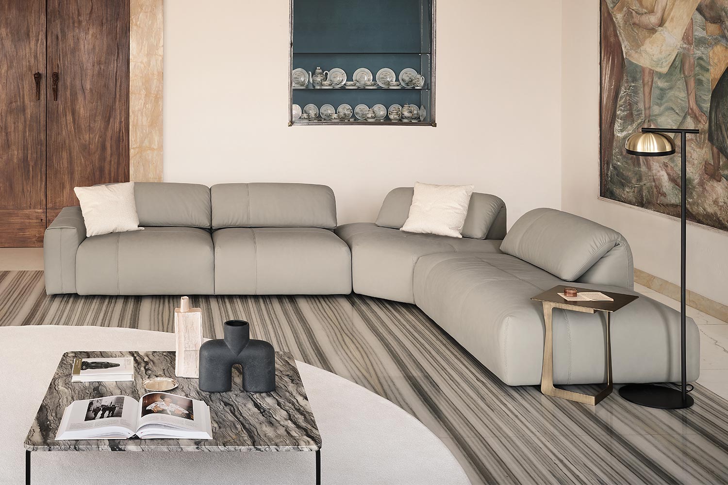Play Corner Sectional Sofa with Peninsula