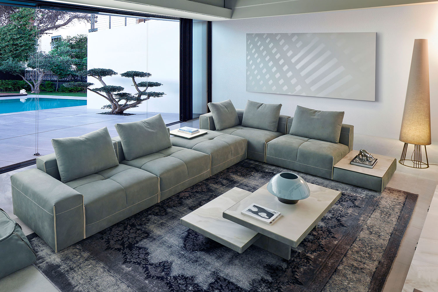 Puzzle Corner Sectional Sofa with Peninsula