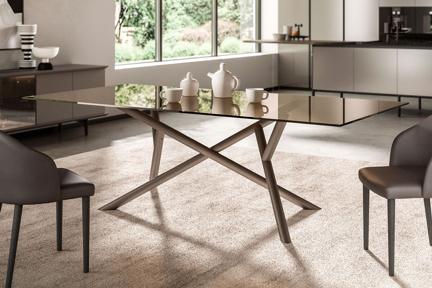 Random Glass Dining Table