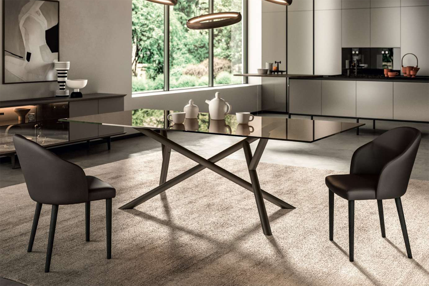 Random Glass Dining Table