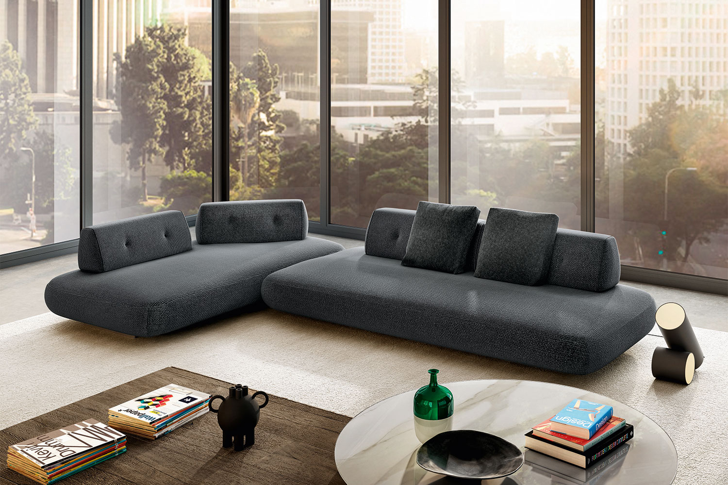Sand 1144+1146 Sectional Sofa with Chaise