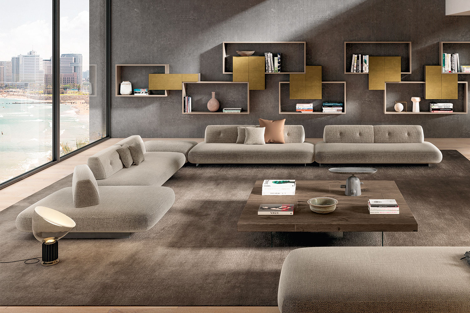 Sand Corner Sectional Sofa