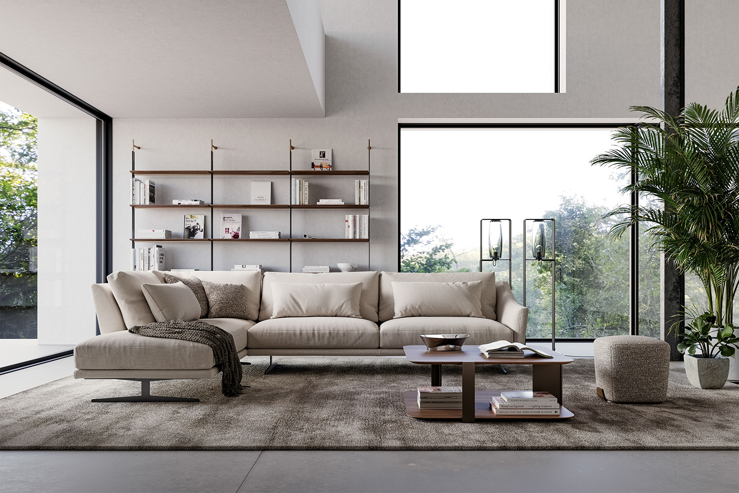 Skid Corner Sectional Sofa With Peninsula