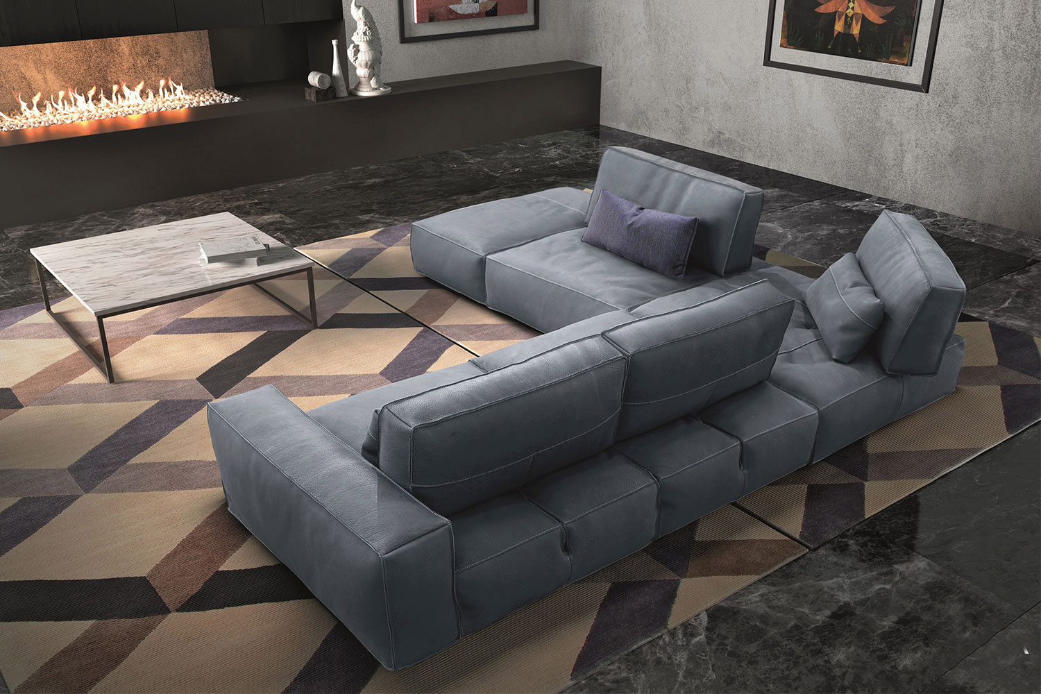 Soho Corner Sectional Sofa with Peninsula