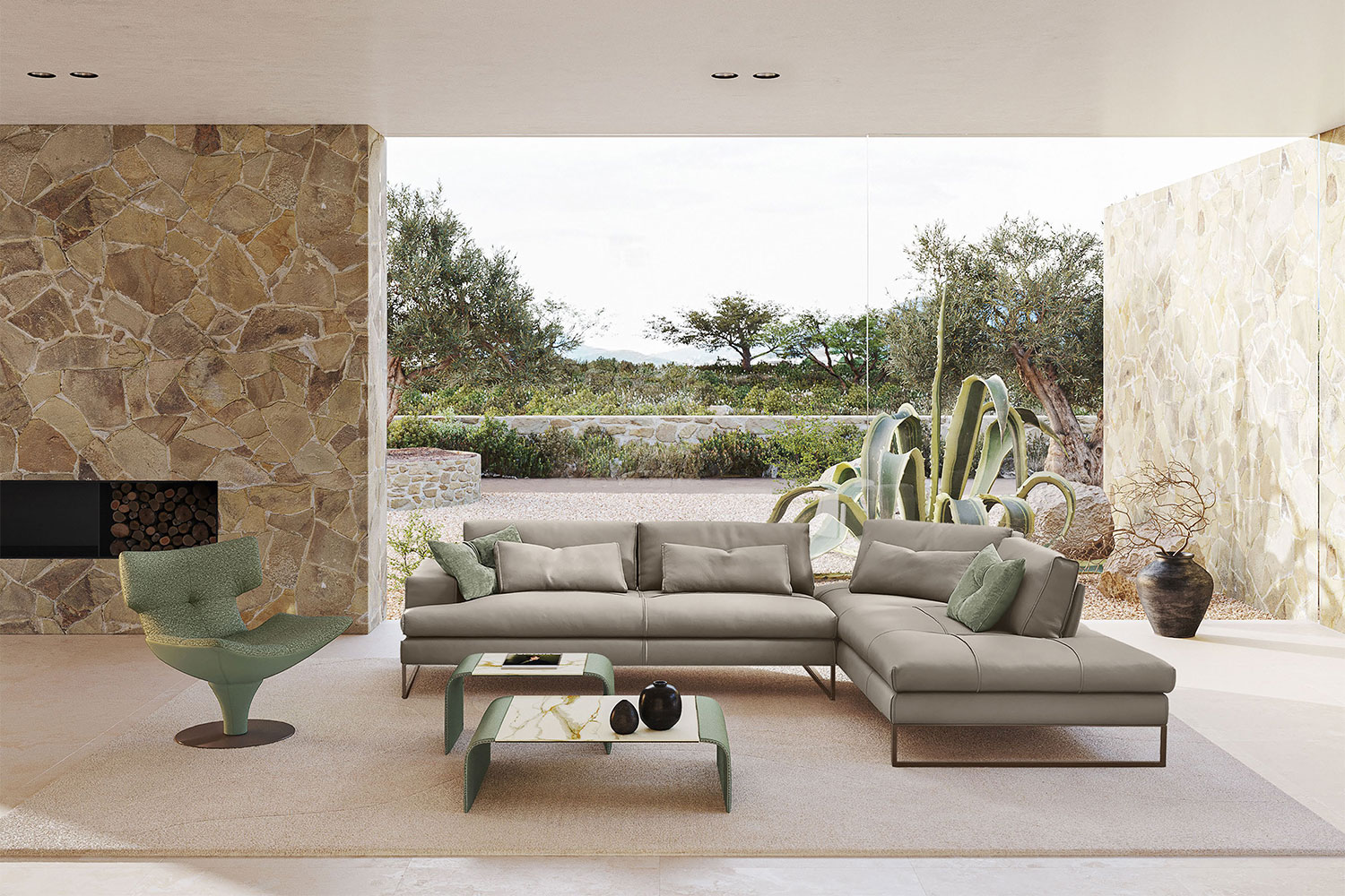 Sunset Corner Sectional Sofa with Peninsula