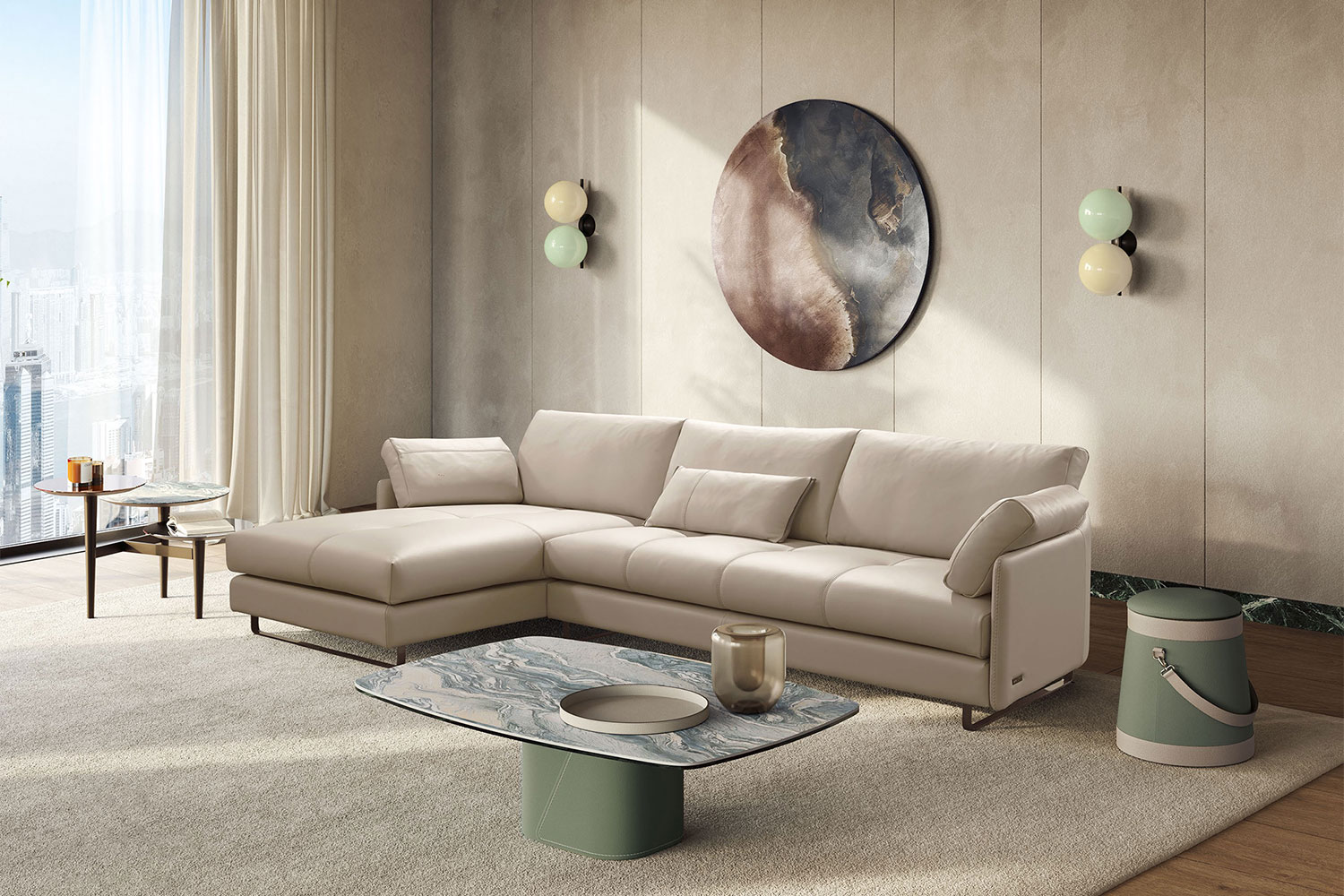 Swing Sectional Sofa with Chaise