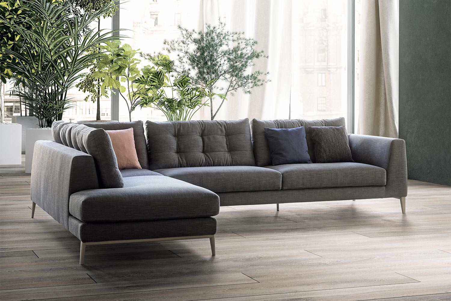 Time Corner Sectional Sofa with Peninsula