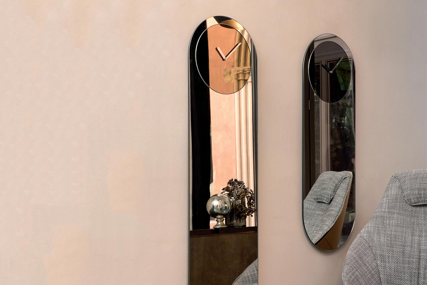 Timeless Mirror With Clock