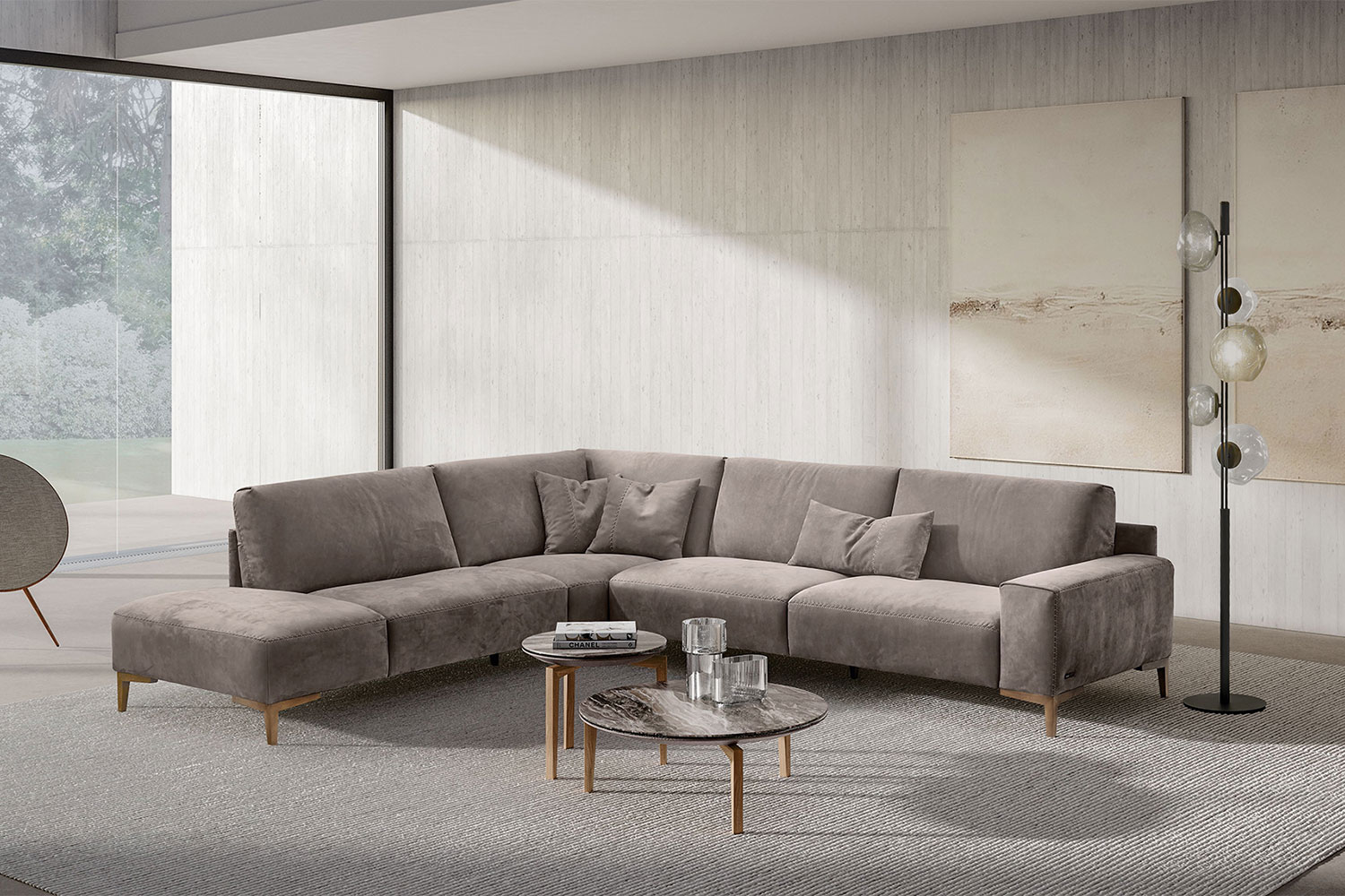 Twiga Corner Sectional Sofa With Peninsula