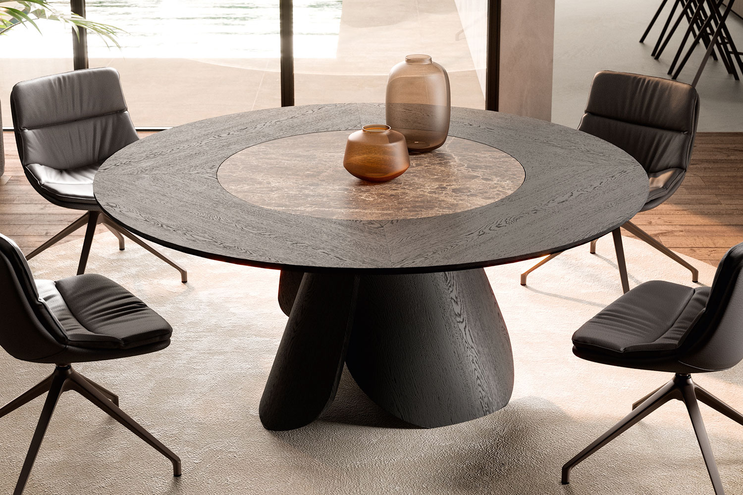 Veliero Swivel Dining Table