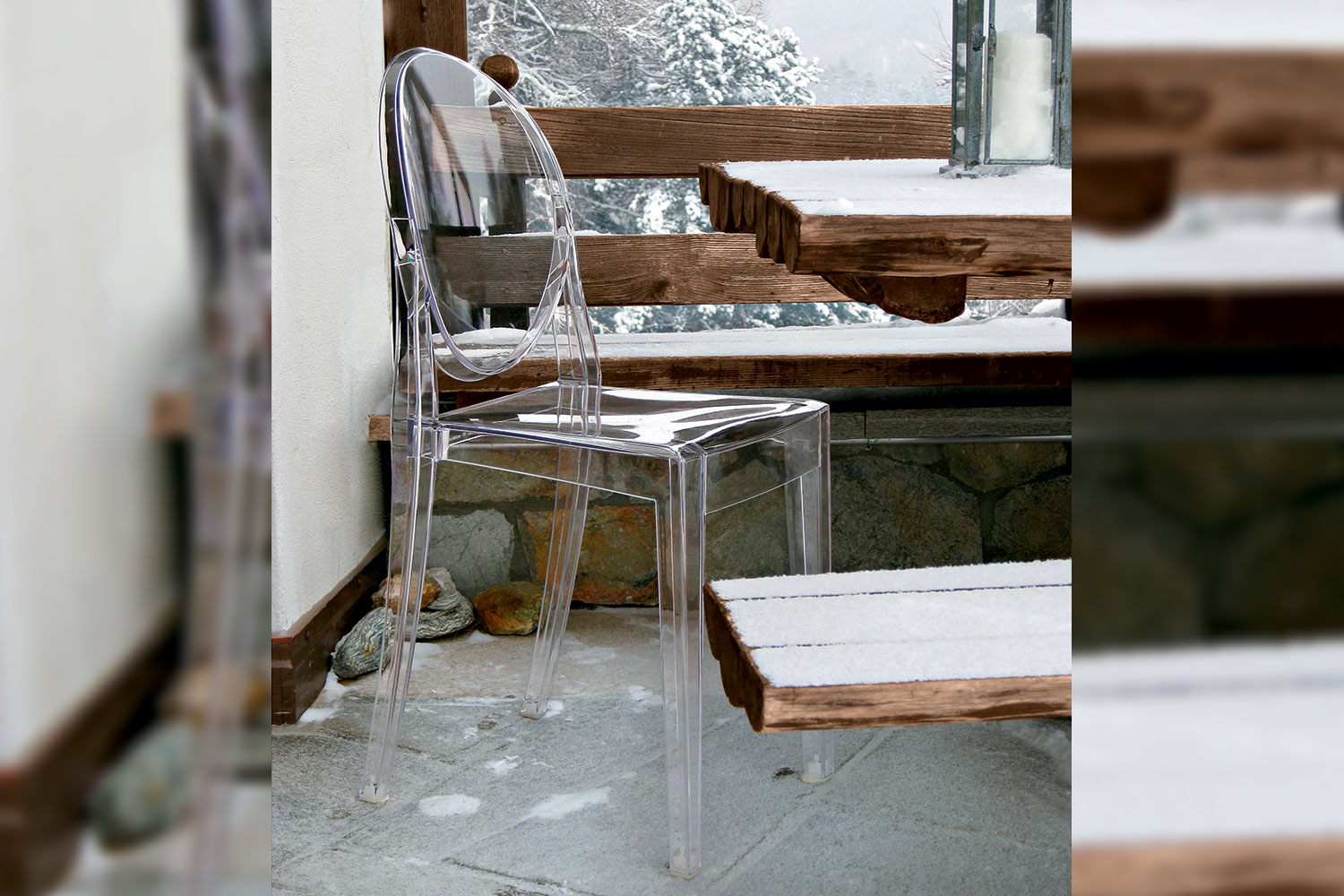 Victoria Ghost Fire Resistant Dining Chair (Set of 4)