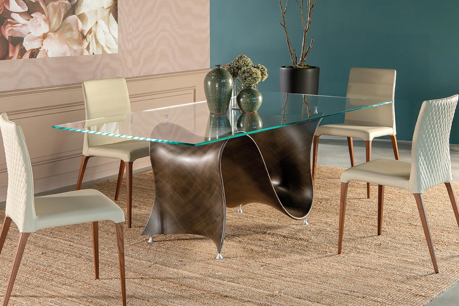 Wave Glass Dining Table