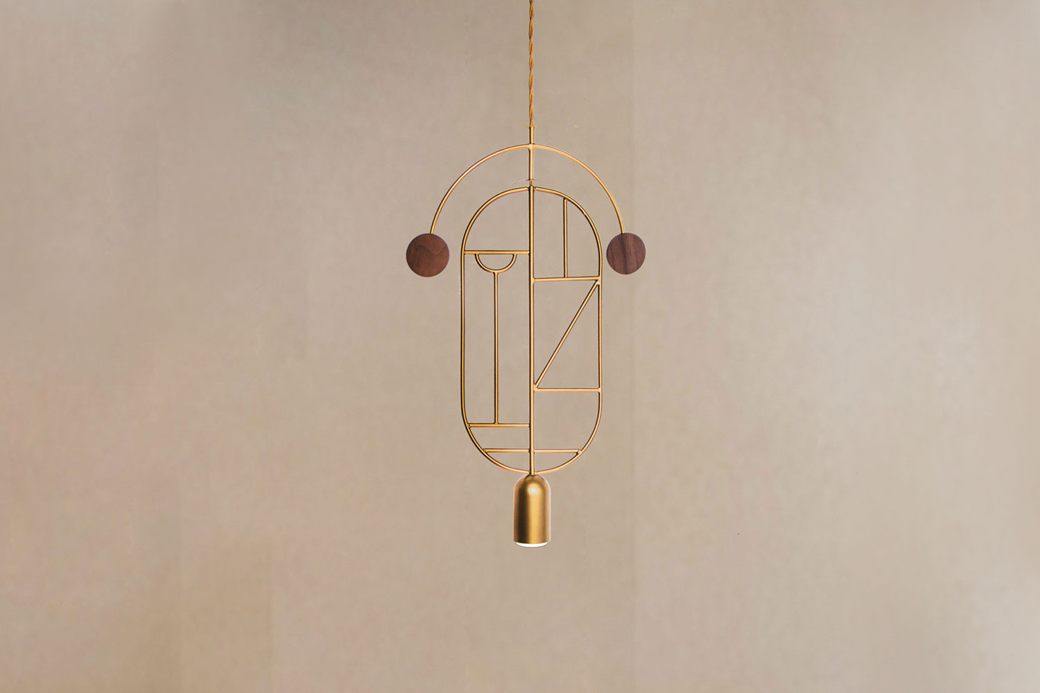 Wooden Dots Pendant Light