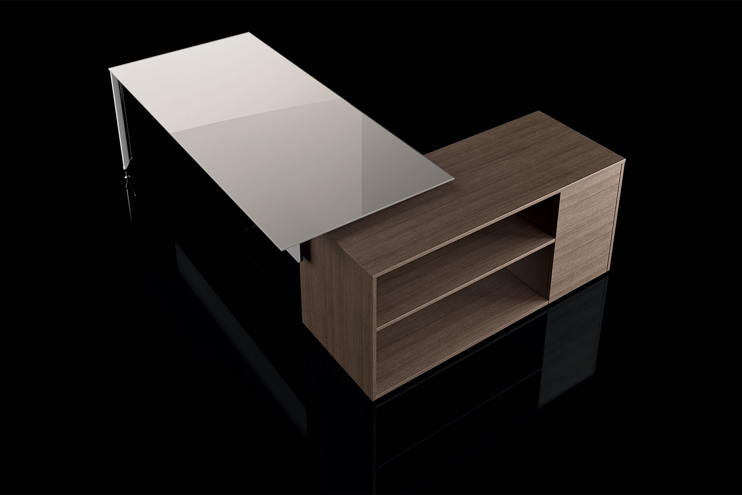 Yo Office Desk with Credenza